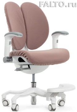 Розовый съемный чехол на подростковое кресло Expert Orto