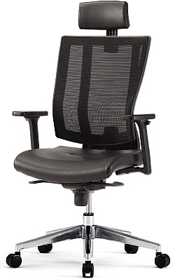 Эргономичное кресло  Falto-Promax, цвет: черный/черный, каркас черный