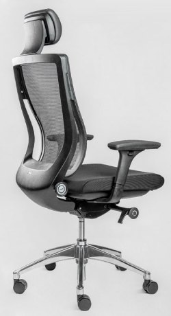 Черное эргономичное кресло Falto-Trium с черным каркасом