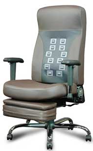 Кресло обеспечивает максимальный комфорт без нагрузки на позвоночник на протяжении долгого времени