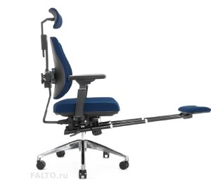 Эргономичное синее кресло с подножкой Falto Orto Alpha
