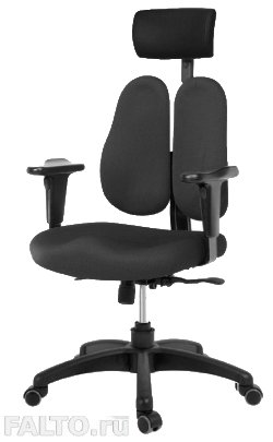 Черное компьютерное кресло Twin back