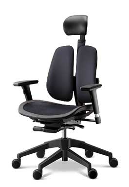 Черное кресло для офиса альфа 60