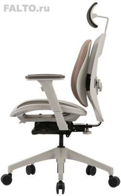 Офисное кресло Duo альфа 80 с белым каркасом