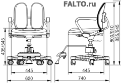 Габариты детских кресел Duorest KIDS DR-280D