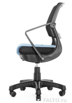 Синее кресло ROBO С-250 с черным каркасом