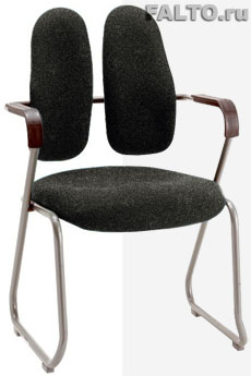 Ортопедический стул DUO DR-730 - Ткань чёрно-серая