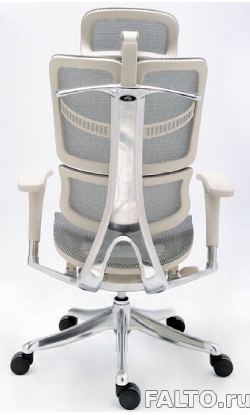 Серое кресло с ортопедической спинкой Expert Fly