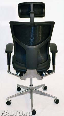 Чёрное ожаное кресло для работы Expert Star Leather