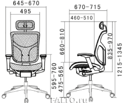 Габариты кресла Expert Star