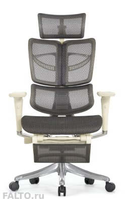 Светлое кресло Fly с подножкой