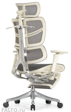 Светлое кресло Fly с подножкой