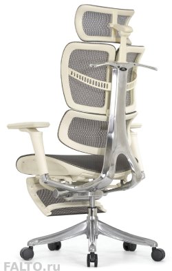 Светлое кресло Fly с подножкой