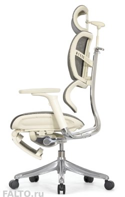 Светлое кресло Fly с подножкой