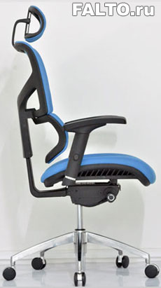 Эргономичное сетчатое кресло Expert Sail АРТ синее