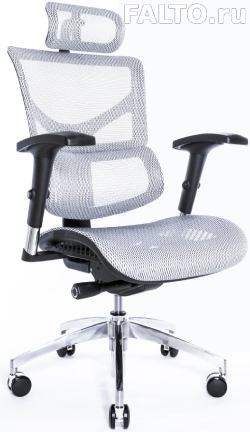 Эргономичное сетчатое кресло Sail Art белое