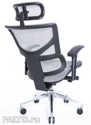 Белое эргономичное сетчатое кресло Sail Art
