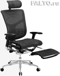 Офисное кресло Expert Star с подножкой (черное)