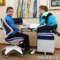 Детское эргономичное кресло Falto-kids Mesh синее