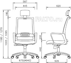 Габариты кресел Falto-D3