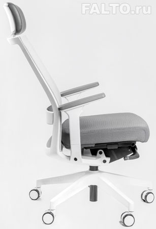 Серое кресло Falto-A1 с белым каркасом