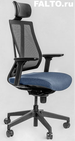 Темно-синее кресло Falto-G1 с черным каркасом