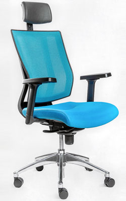 Профессиональное кресло Falto-PMX, цвет: синий/синий с черным каркасом
