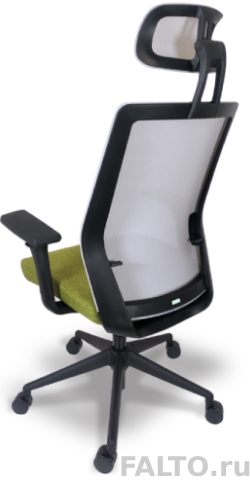Зеленое кресло Soul с черным каркасом