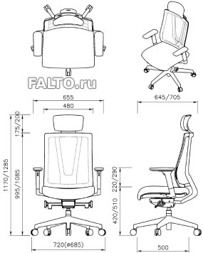 Габариты кресел Falto G1