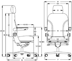 Габариты кресла
