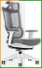 Офисное кресло Falto Hoshi-Mesh (серое, каркас белый)