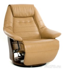 Светло-коричневое кресло-электрореклайнер Конкорд