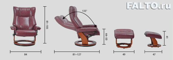 Габариты кресла Relax Melvery