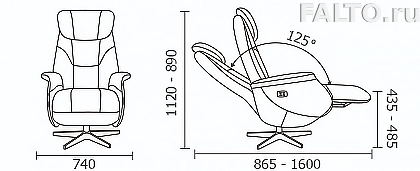 Габариты реклайнера
