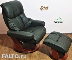 Кресло-реклайнер Relax Lux - кожа зеленая