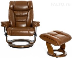 Коричневое кожаное кресло Relax Zuel