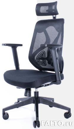 Эргономичное кресло FALTO 818H с черным каркасом