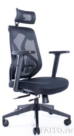 Черное кресло FALTO 818H с черным каркасом
