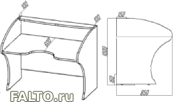 Габариты стола РК-120